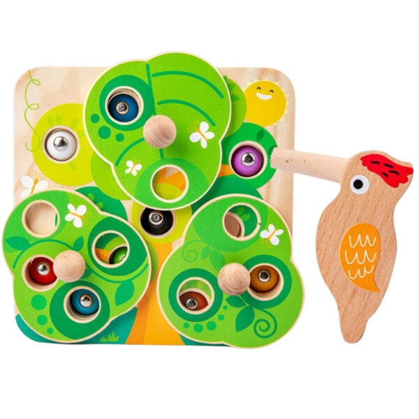 Gra magnetyczna i przebijanka 2w1 Robaczki - Tooky Toy motoryka - 012