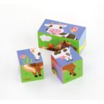 Edukacyjne Klocki Puzzle Viga - Zwierzęta na Farmie Zestaw 6w1 - 004