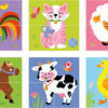 Edukacyjne Klocki Puzzle Viga - Zwierzęta na Farmie Zestaw 6w1 - 005