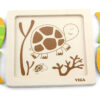 Puzzle Drewniane dla Dzieci 12 Plansz po 4 Elementy ze Stojakiem - VIGA - 006