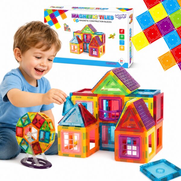 WOOPIE Klocki Magnetyczne 3D Edukacyjne Panele Dla Dzieci - 001