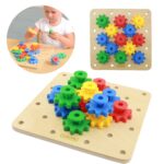 Drewniane Koła Zębate - Kreatywna Gra Logiczna i Mechaniczna Masterkidz - 001