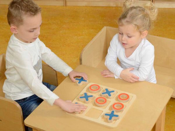 MASTERKIDZ Kółko I Krzyżyk Drewniana Gra Dla Dzieci Logiczna Łamigłówka - 004