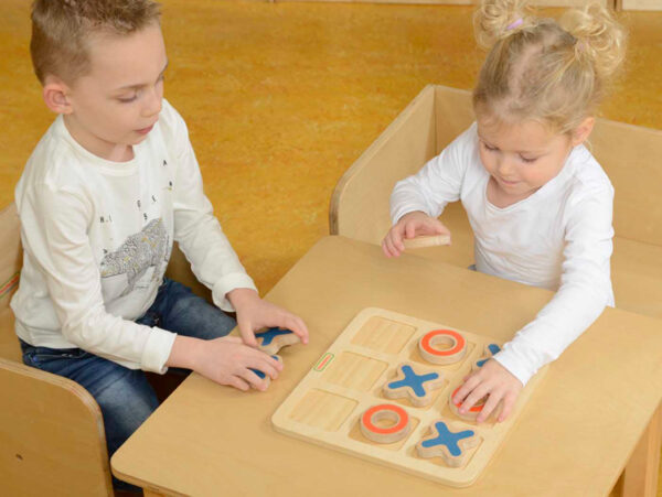 MASTERKIDZ Kółko I Krzyżyk Drewniana Gra Dla Dzieci Logiczna Łamigłówka - 006