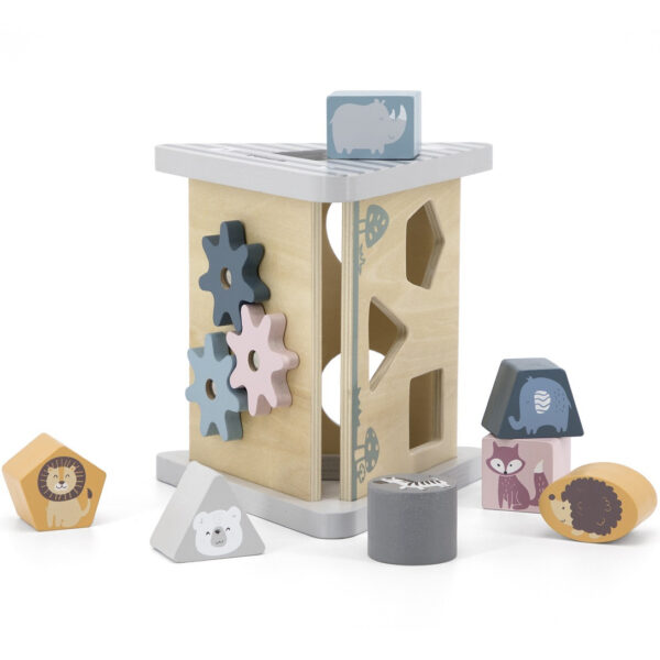 Drewniana Wieża Balansująca PolarB Viga – Sorter Kształtów Montessori - 006