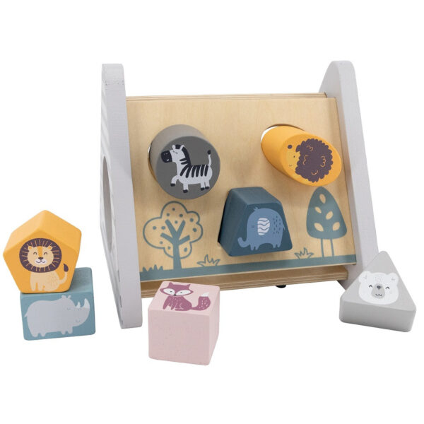 Drewniana Wieża Balansująca PolarB Viga – Sorter Kształtów Montessori - 010