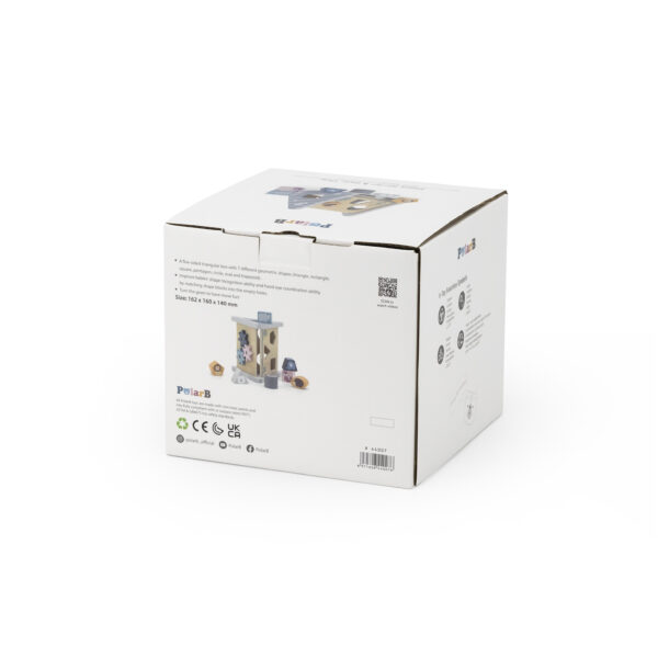 Drewniana Wieża Balansująca PolarB Viga – Sorter Kształtów Montessori - 012