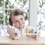 VIGA PolarB Drewniana Ławeczka Przebijanka Wbijanka z Młotkiem - Montessori - 003