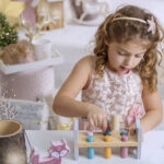 VIGA PolarB Drewniana Ławeczka Przebijanka Wbijanka z Młotkiem - Montessori - 005