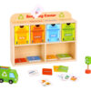 TOOKY TOY Drewniane Centrum Recyklingu Edukacyjny Sorter - 011