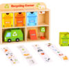 TOOKY TOY Drewniane Centrum Recyklingu Edukacyjny Sorter - 012