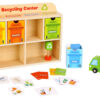 TOOKY TOY Drewniane Centrum Recyklingu Edukacyjny Sorter - 013