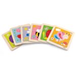 Poręczne puzzle drewniane Pszczoła 15x15 cm dla niemowląt - Viga - 005