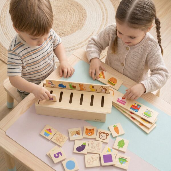 Multiedukacyjny Sorter Drewniany Viga – Pierwsza Gra w Porządkowanie Świata - 002