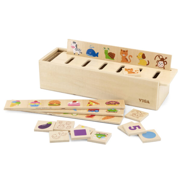 Multiedukacyjny Sorter Drewniany Viga – Pierwsza Gra w Porządkowanie Świata - 003