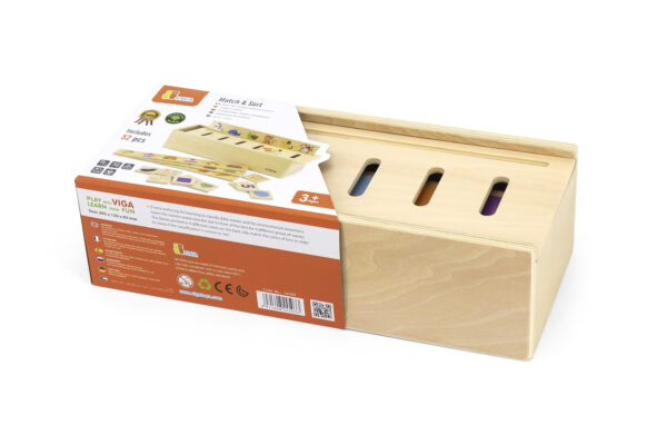 Multiedukacyjny Sorter Drewniany Viga – Pierwsza Gra w Porządkowanie Świata - 007