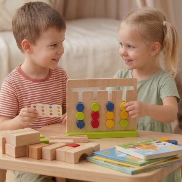 Gra logiczna układanka na czas kolory 30 wzorów - Tooky Toy - 003