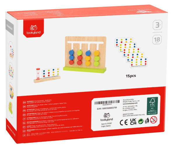 Gra logiczna układanka na czas kolory 30 wzorów - Tooky Toy - 008