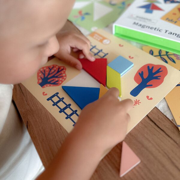 Układanka Magnetyczna Tangram 18 Elementów dla Dzieci 3+ - Tooky Toy - 005