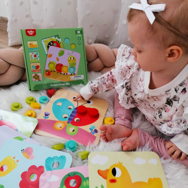 Układanka Drewniana Klocki Zwierzęta Nauka Kształtów Kolorów Tooky Toy - 005