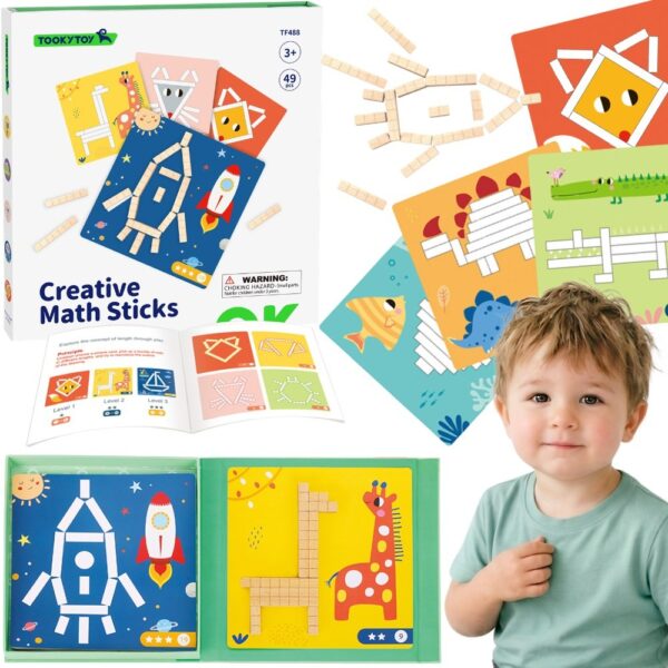 export Magnetyczna gra logiczna układanka 3D klocki edukacyjne 49 el. - Tooky Toy