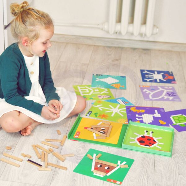Magnetyczna gra logiczna układanka 3D klocki edukacyjne 49 el. - Tooky Toy - 004