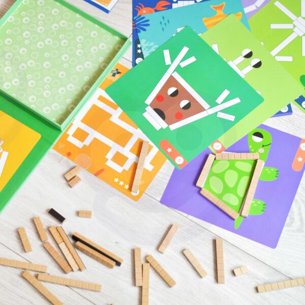 Magnetyczna gra logiczna układanka 3D klocki edukacyjne 49 el. - Tooky Toy - 005