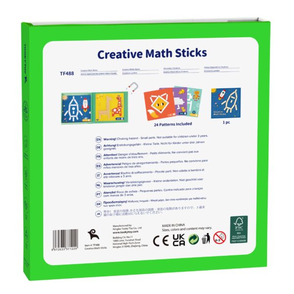 Magnetyczna gra logiczna układanka 3D klocki edukacyjne 49 el. - Tooky Toy - 010