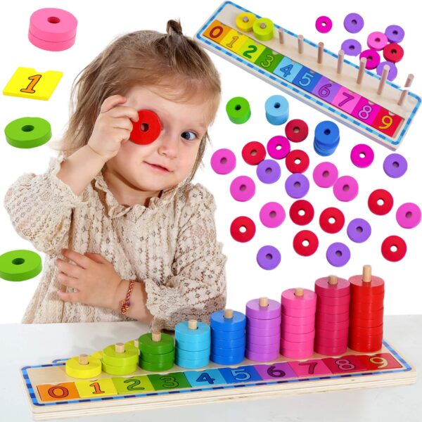 Zestaw Edukacyjny Montessori Liczenie i Kolory Woopie Green 3+