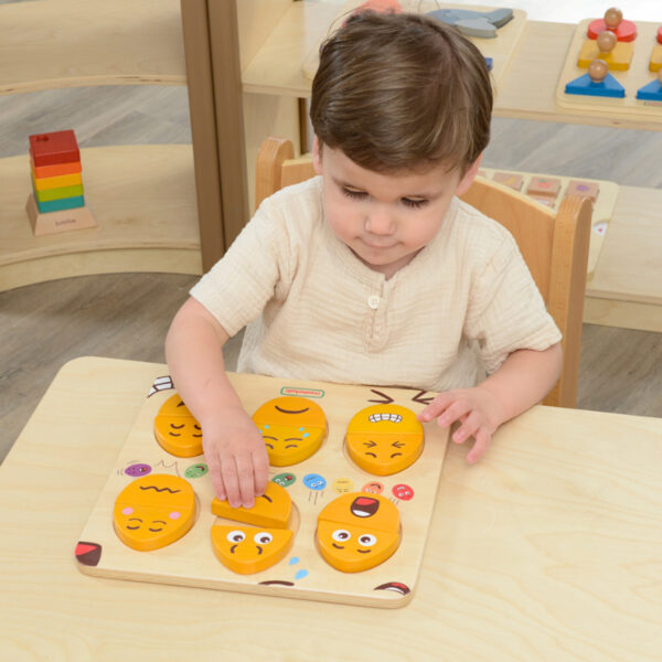 Tablica do nauki emocji drewniane jajka jaki humor Montessori - Masterkidz - 004
