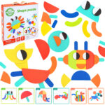 Drewniana układanka Montessori 40 wzorów 55 el. 3+ - WOOPIE GREEN - 001