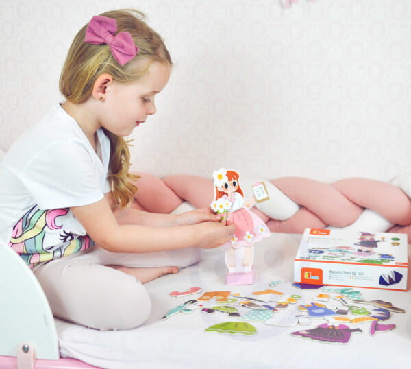Magnetyczna Ubieranka dla Dzieci Drewniane Puzzle Kreatywne Viga - 004