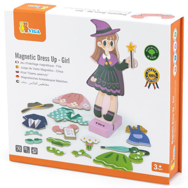 Magnetyczna Ubieranka dla Dzieci Drewniane Puzzle Kreatywne Viga - 009