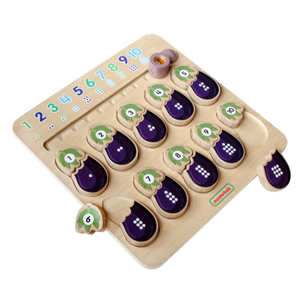 MASTERKIDZ Tablica Edukacyjna Bakłażan Nauka Liczb Montessori - 003