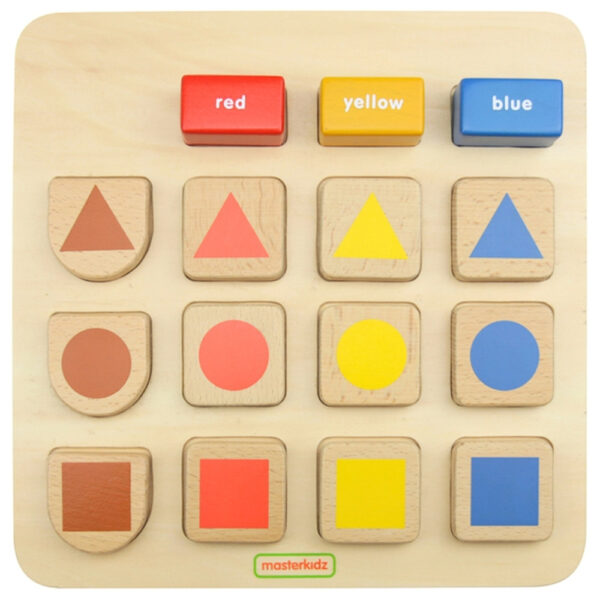 Multiedukacyjny Sorter Drewniany Masterkidz – Tablica Kognitywna STEM 3+
