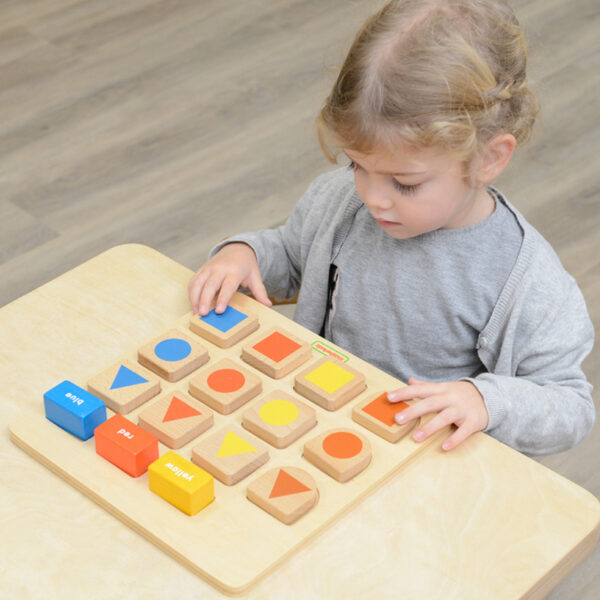 Multiedukacyjny Sorter Drewniany Masterkidz – Tablica Kognitywna STEM 3+ - 002