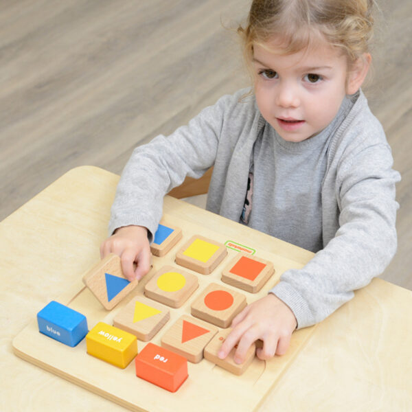 Multiedukacyjny Sorter Drewniany Masterkidz – Tablica Kognitywna STEM 3+ - 003