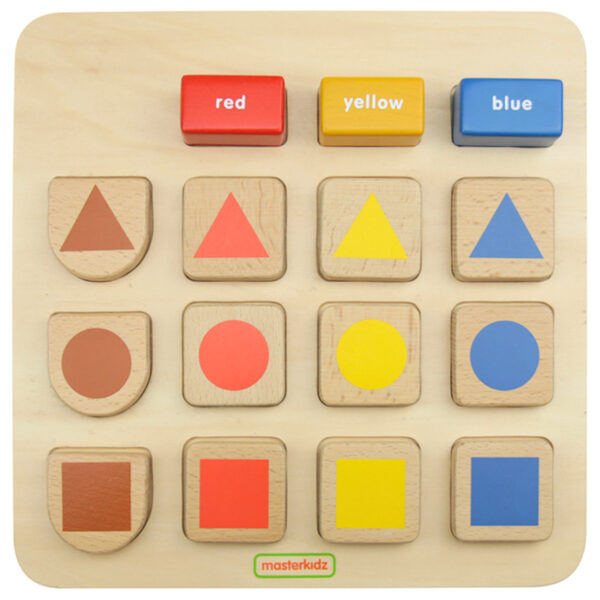 Multiedukacyjny Sorter Drewniany Masterkidz – Tablica Kognitywna STEM 3+ - 006