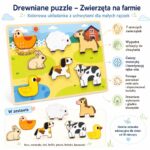 Drewniana układanka sensoryczna 2w1 figurki zwierzęta farma - Viga - 006