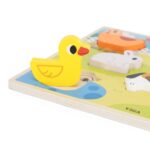 Drewniana układanka sensoryczna 2w1 figurki zwierzęta farma - Viga - 009