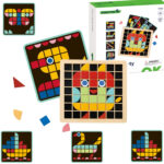 Układanka Geometryczna Montessori Mozaika Kolory Tooky Toy - 001