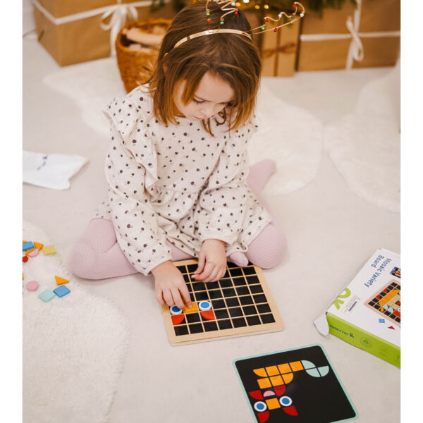 Układanka Geometryczna Montessori Mozaika Kolory Tooky Toy - 004