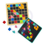 Układanka Geometryczna Montessori Mozaika Kolory Tooky Toy - 011