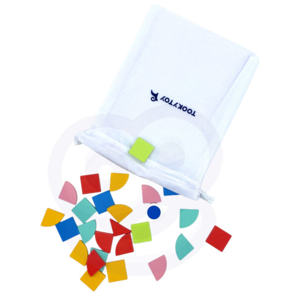 Układanka Geometryczna Montessori Mozaika Kolory Tooky Toy - 014