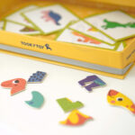 Dinozaury Puzzle Magnetyczne w Pudełku Kreatywny Zestaw Tooky Toy - 007