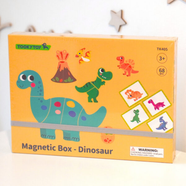 Dinozaury Puzzle Magnetyczne w Pudełku Kreatywny Zestaw Tooky Toy - 008