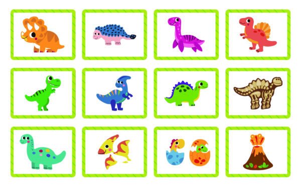 Dinozaury Puzzle Magnetyczne w Pudełku Kreatywny Zestaw Tooky Toy - 009