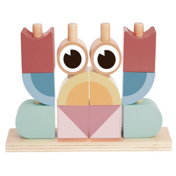 Drewniany Krab Montessori Tooky Toy - Układanka Edukacyjna Stosy - 005