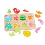 Drewniane Puzzle Dinozaury Classic World - Wykluwające się Jajka - 001