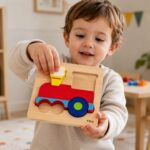 VIGA Drewniana Układanka Edukacyjna Montessori Pociąg - 003